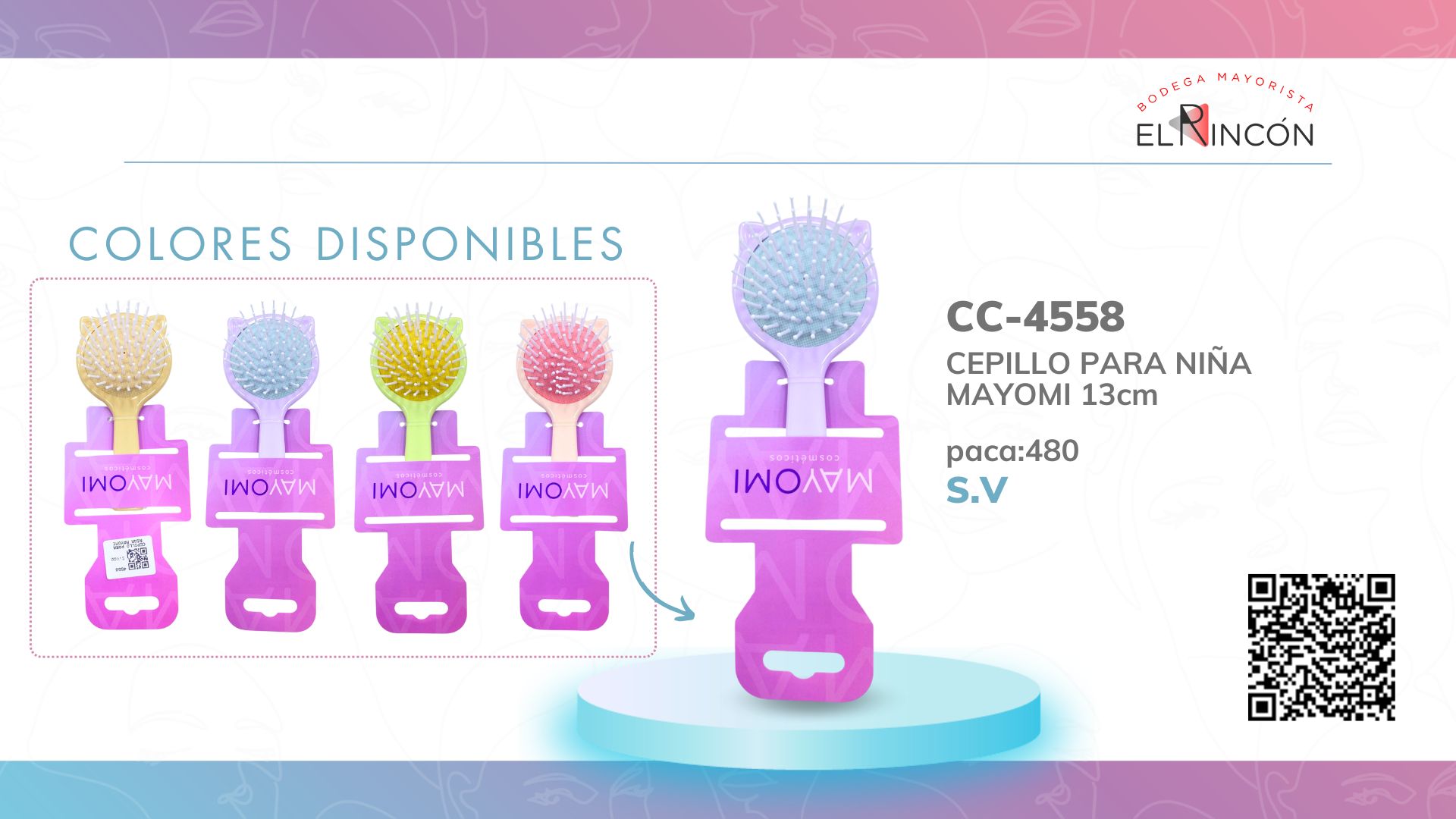 CEPILLO PARA NIÑA MAYOMI BMR-4558