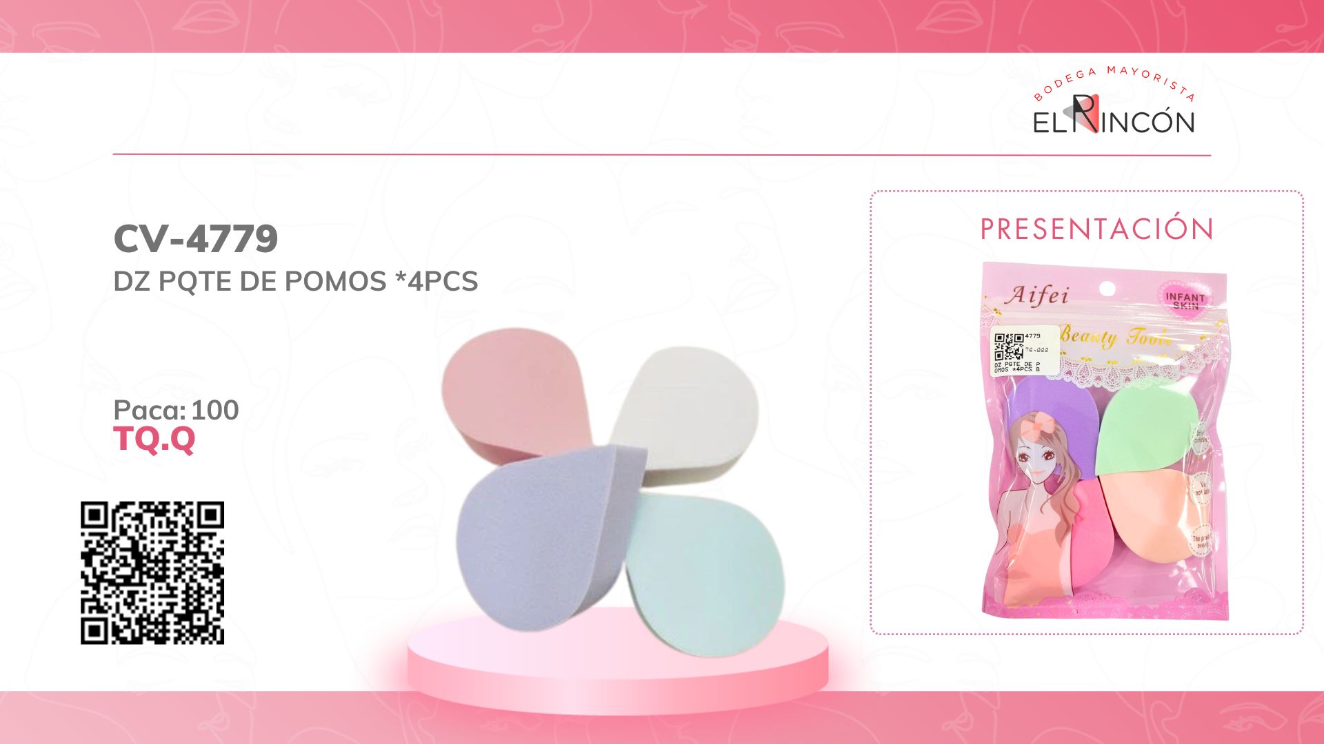 DZ PQTE DE POMOS *4PCS BMR-4779