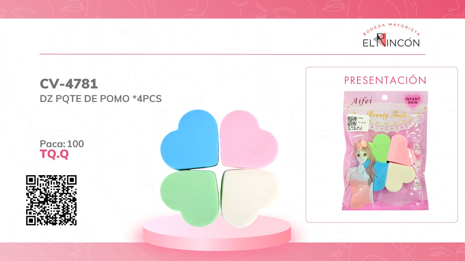 DZ PQTE DE POMO *4PCS BMR-4781