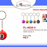 DZ LLAVERO BOLAS DE BILLAR BMR-4616-4