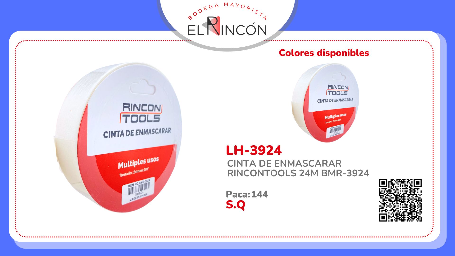 CINTA DE ENMASCARAR RINCONTOOLS 24M BMR-3924