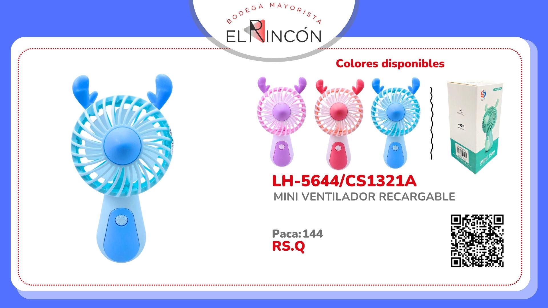 MINI VENTILADOR RECARGABLE BMR-5644/CS1321A
