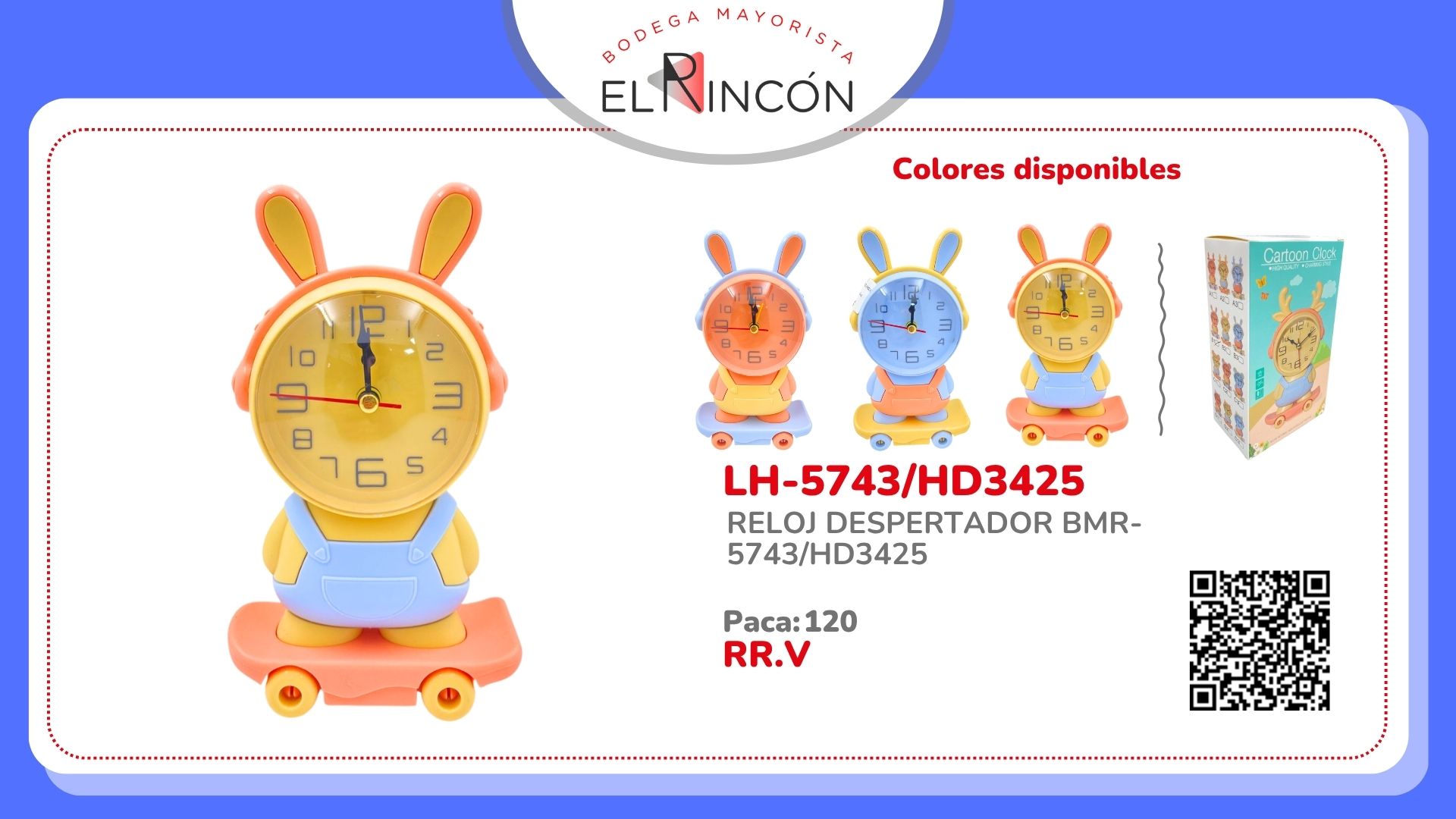 RELOJ DESPERTADOR BMR-5743/HD3425