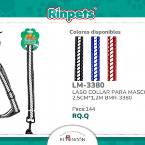 LASO COLLAR PARA MASCOTA 2,5CM*1,2M BMR-3380
