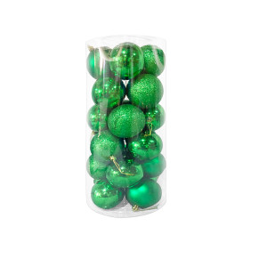 BOLA NAVIDEÑA VERDE 8CM X24