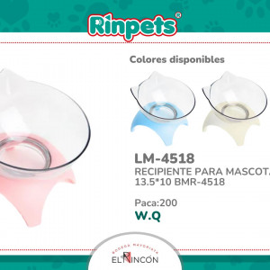 RECIPIENTE PARA MASCOTAS 13.5*10 BMR-4518