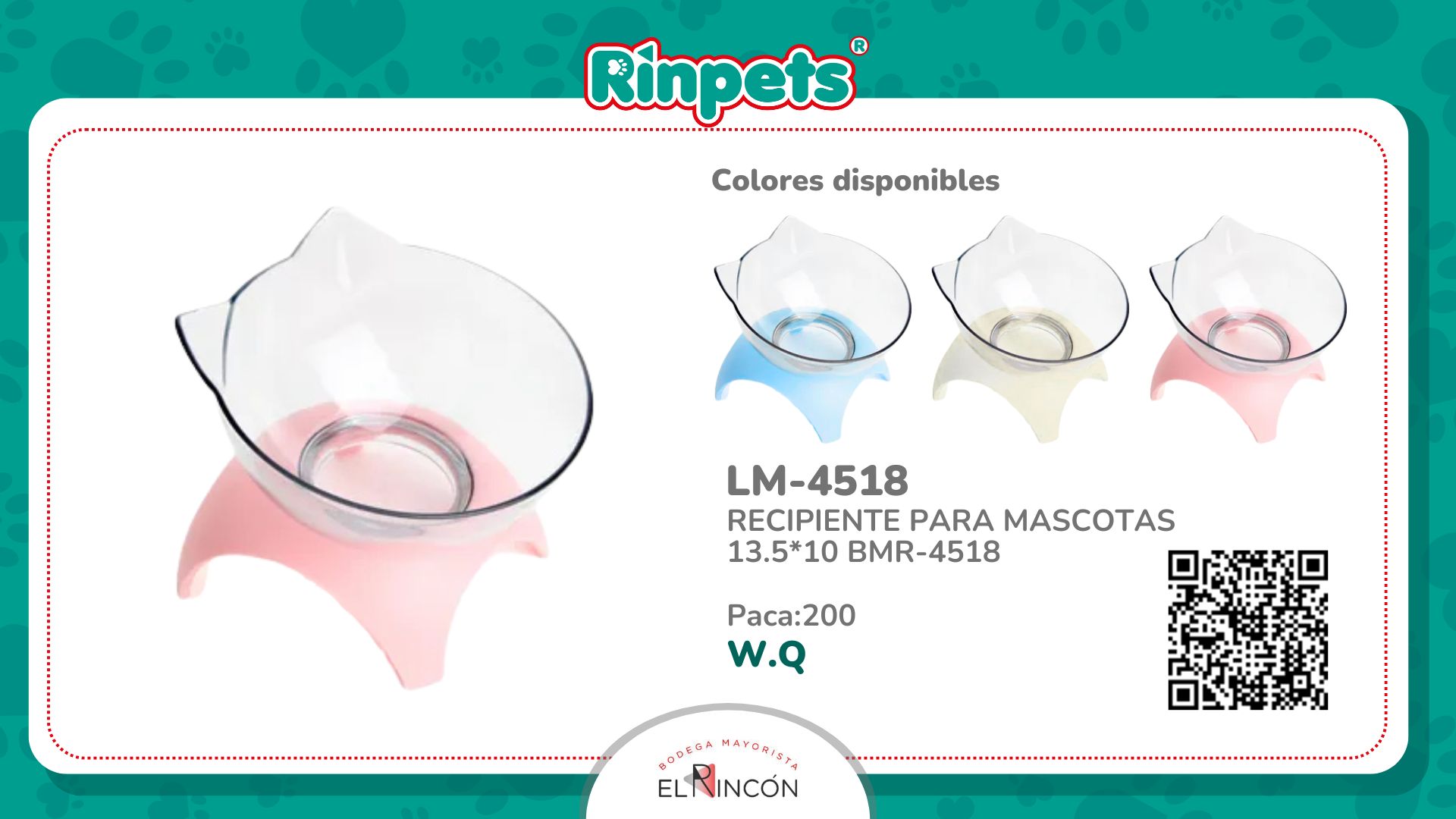 RECIPIENTE PARA MASCOTAS 13.5*10 BMR-4518