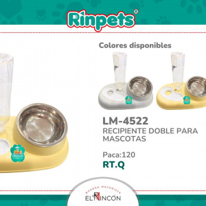 RECIPIENTE DOBLE PARA MASCOTAS BMR-4522