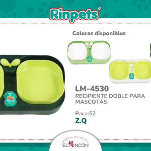 RECIPIENTE DOBLE PARA MASCOTAS BMR-4530