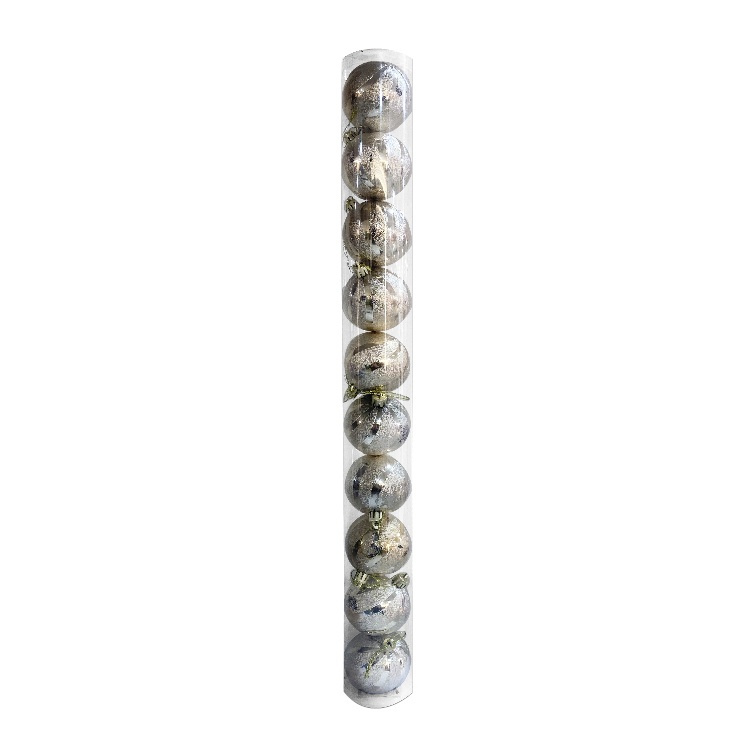 BOLA NAVIDEÑA CHAMPAÑA 6CM X10