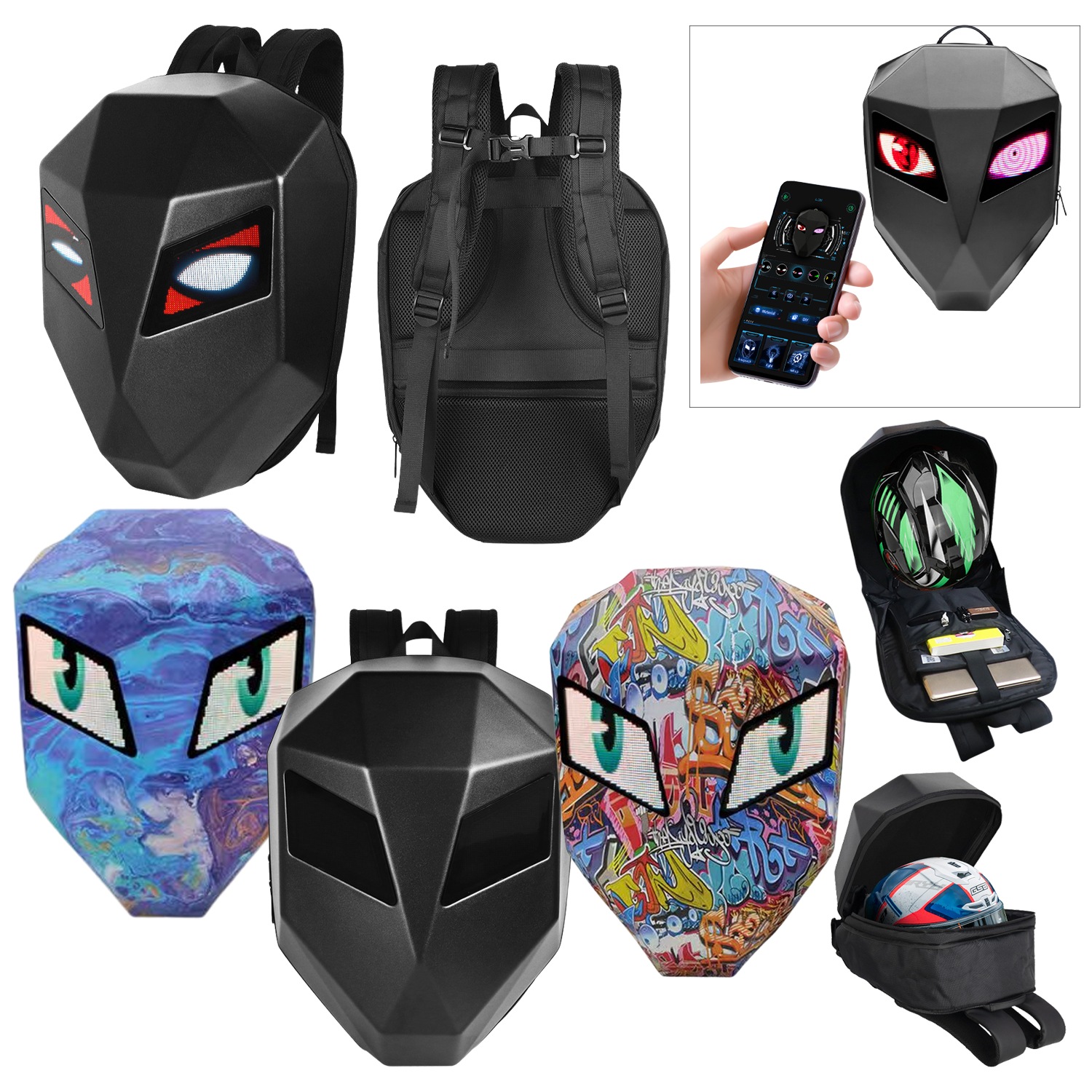 MOCHILA CON PANTALLA LED SD