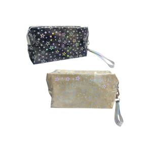 COSMETIQUERA ESTAMPADO ESTRELLAS COLORES SURTIDOS DK-4516