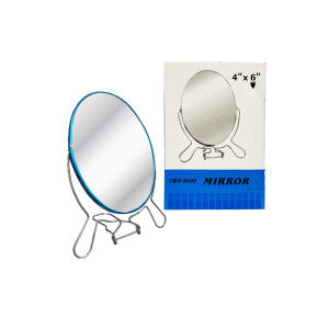 ESPEJO OVALADO DOBLE CARA CON AUMENTO 4*6" (CJX12)
