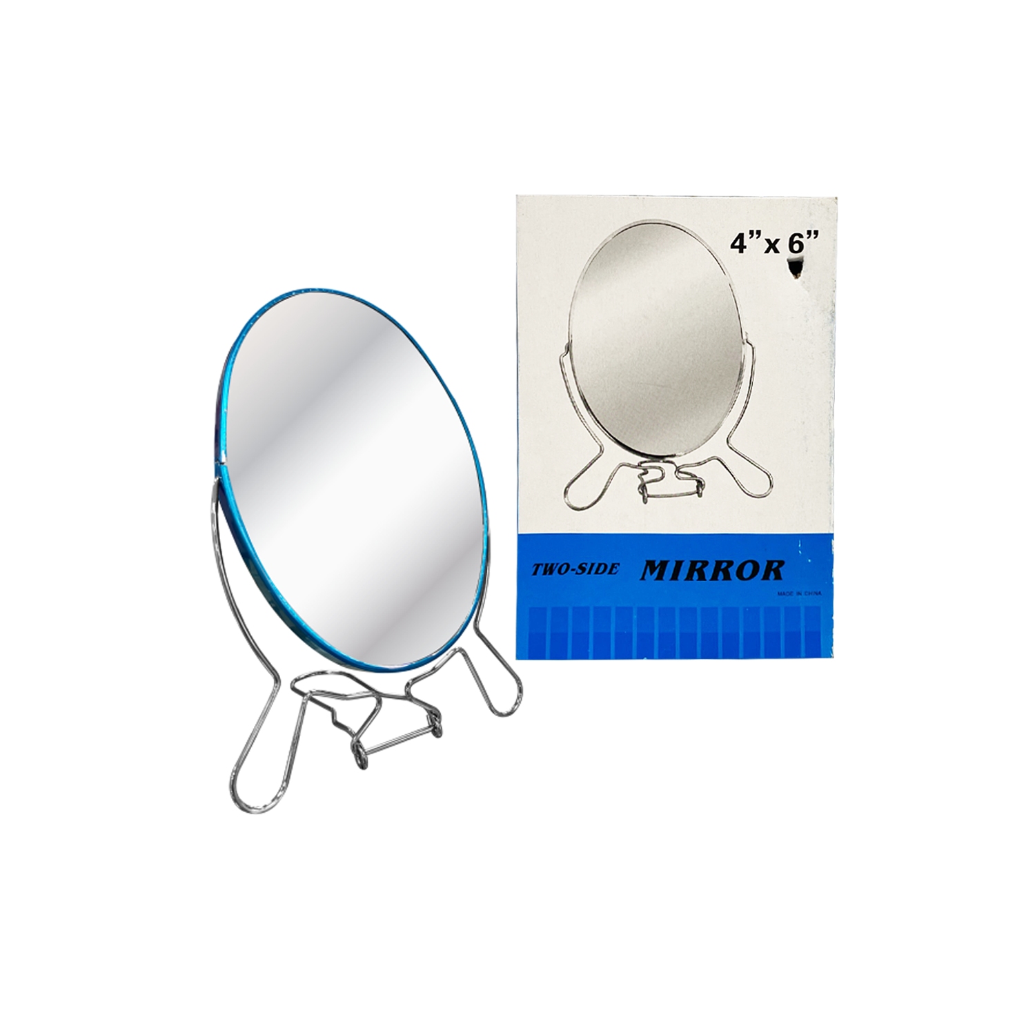 ESPEJO OVALADO DOBLE CARA CON AUMENTO 4*6" (CJX12)