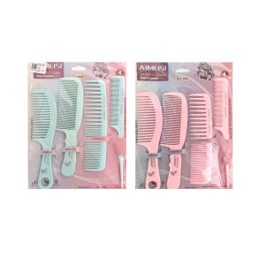 SET PEINETA X4 COLORES PASTEL DK-P405A (PQTX12)