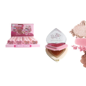 RUBOR + ILUMINADOR 2EN1 CORAZON BILLON BEAUTY B10086 (CJAX24)