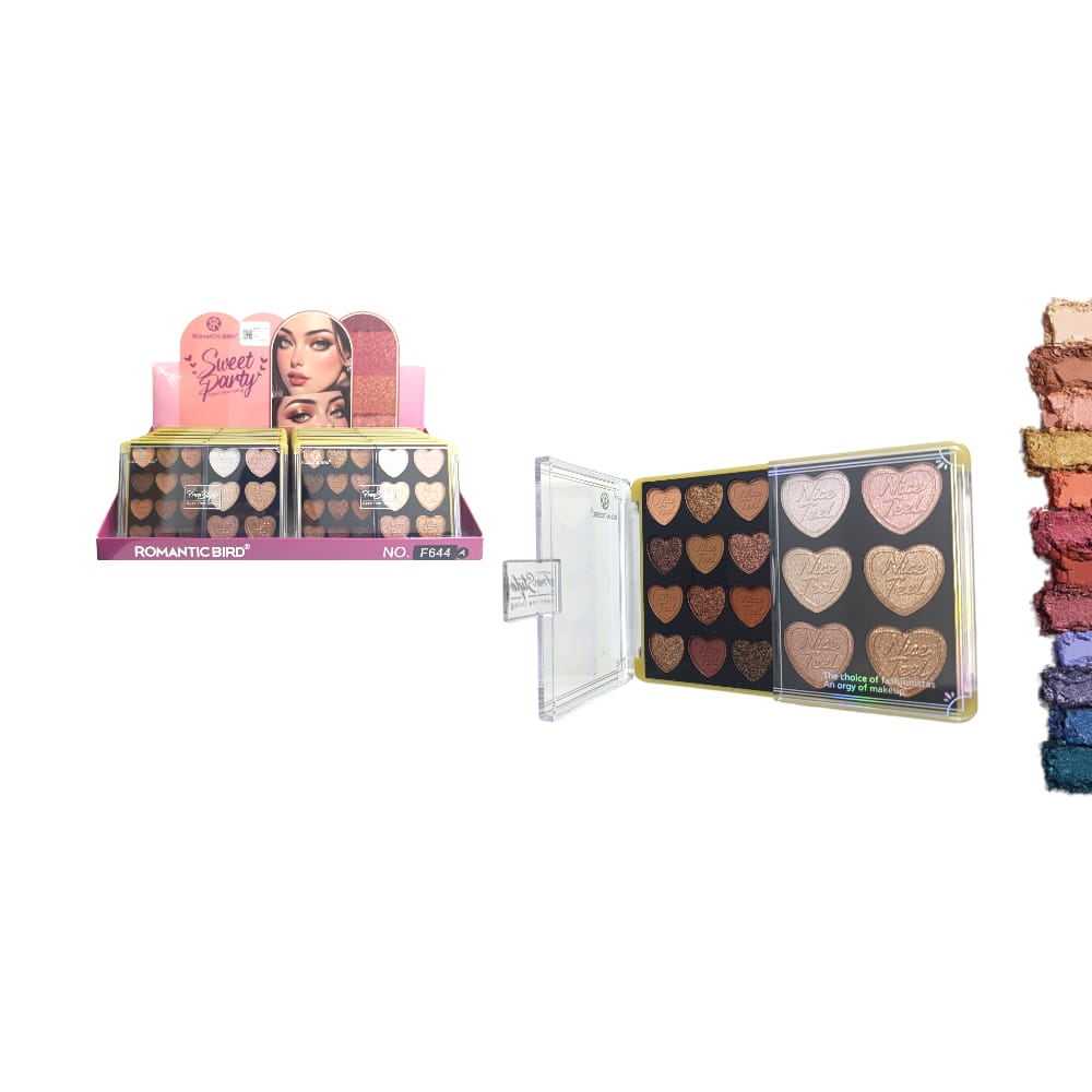 SOMBRA CON ILUMINADOR SWEET PARTY X18 TONOS F644A (CJAX12)