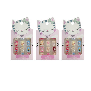 SET UÑA POSTIZA INFANTIL DECORADA DK-3426