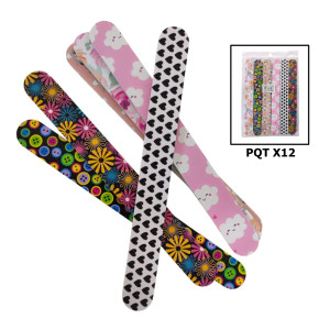 LIMA RECTA ESTAMPADA PARA UÑAS DK-1066 (PQTX12)