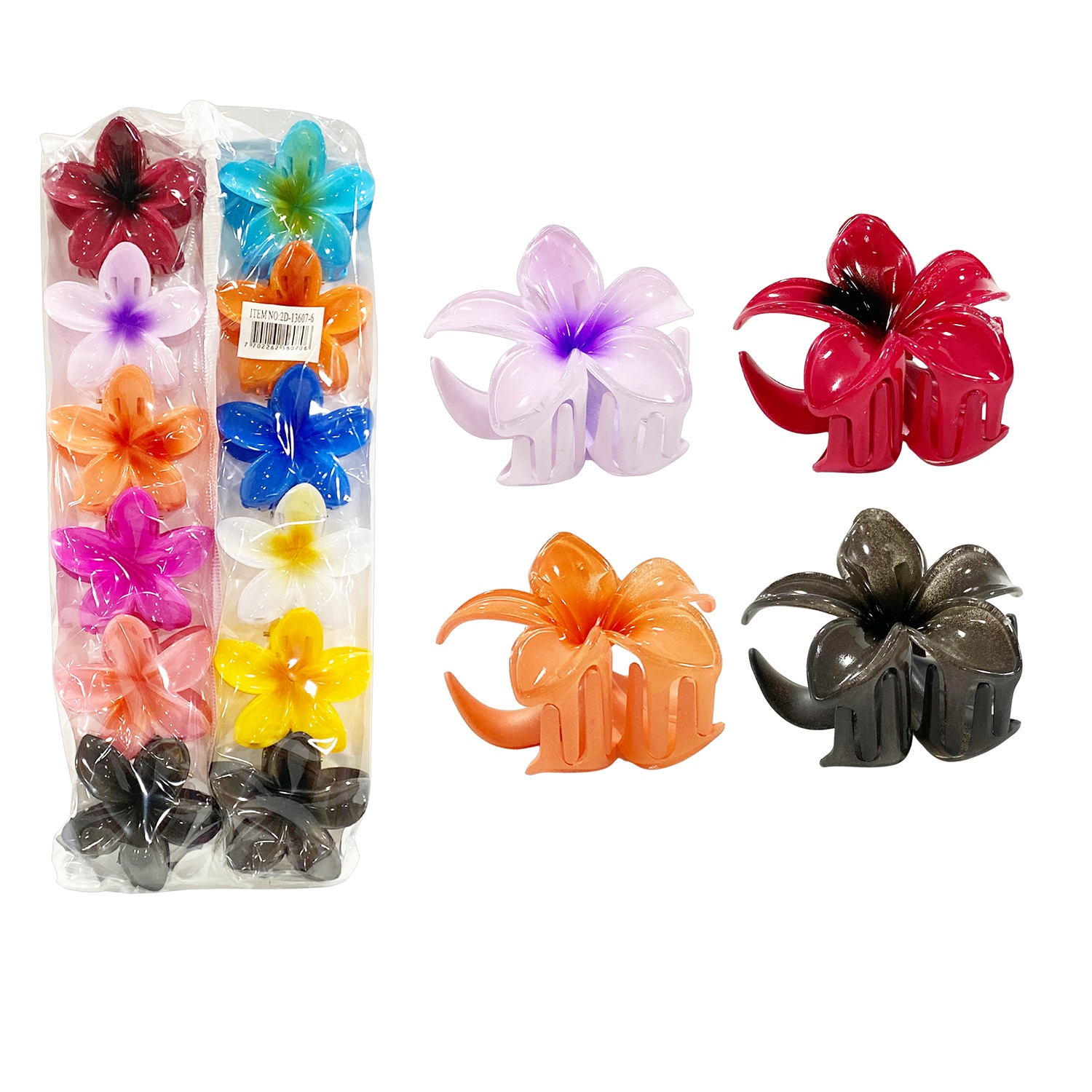 GANCHO FLOR PARA CABELLO 6CM (PQTX12)