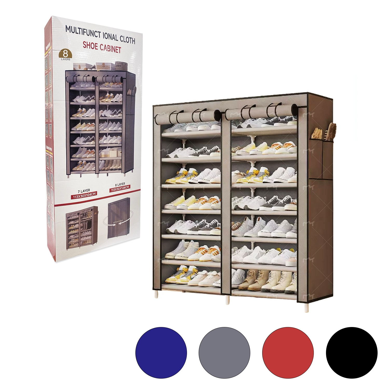 ORGANIZADOR PARA ZAPATOS METALICO 7 NIVELES 113*30*107CM