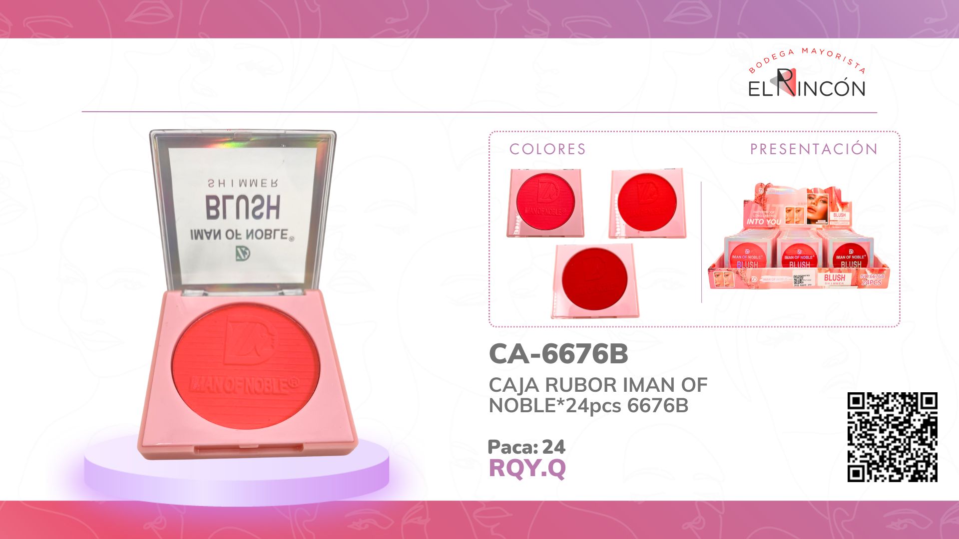 CAJA RUBOR IMAN OF NOBLE*24pcs 6676B