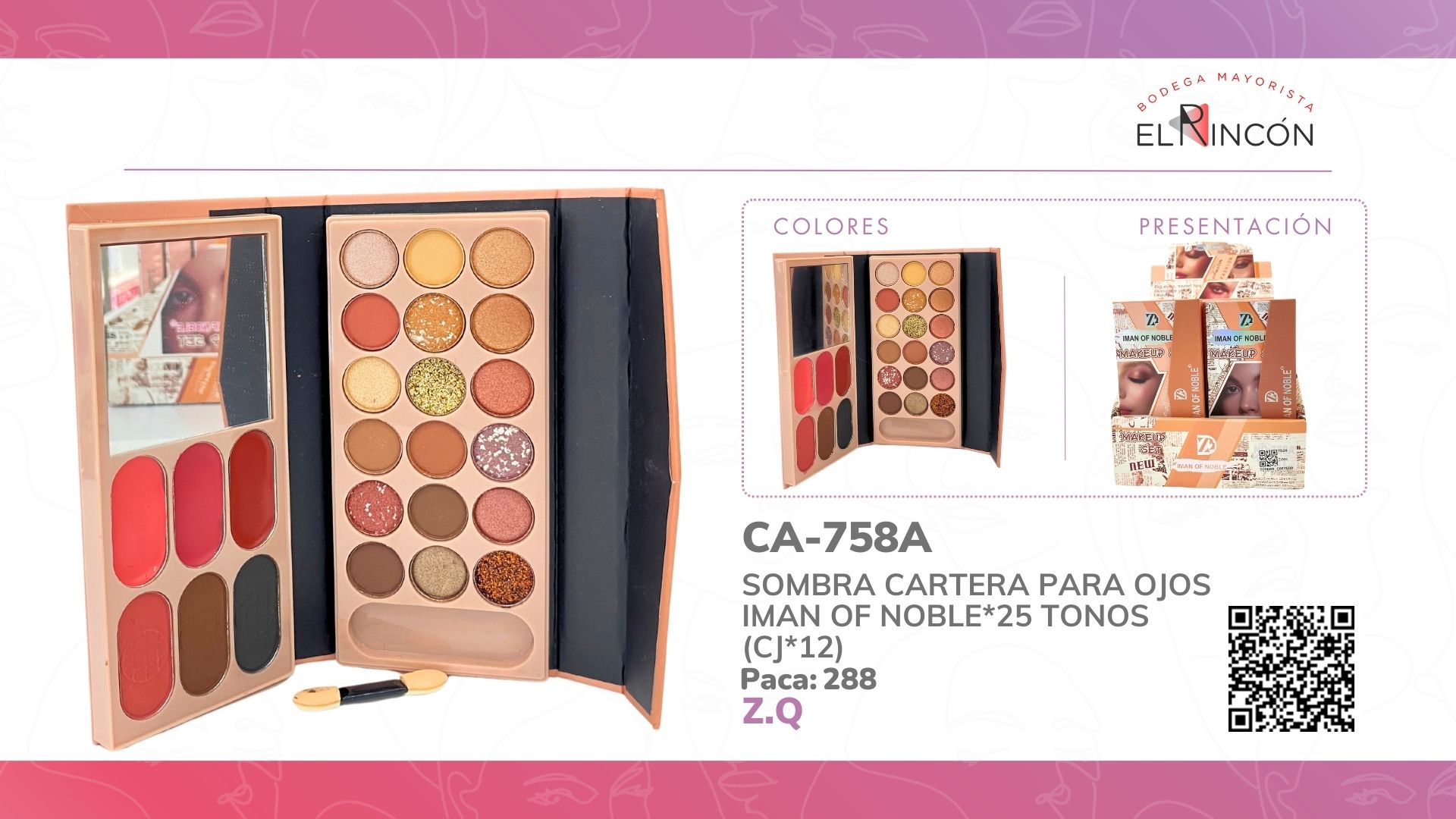 SOMBRA CARTERA PARA OJOS IMAN OF NOBLE*25 TONOS 758A (CJ*12)