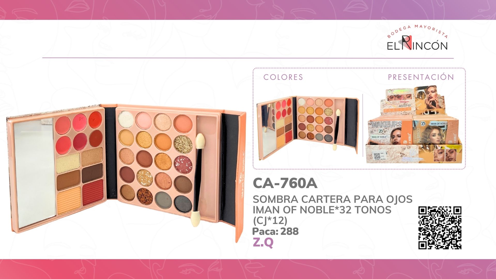 SOMBRA CARTERA PARA OJOS IMAN OF NOBLE*32 TONOS 760A (CJ*12)