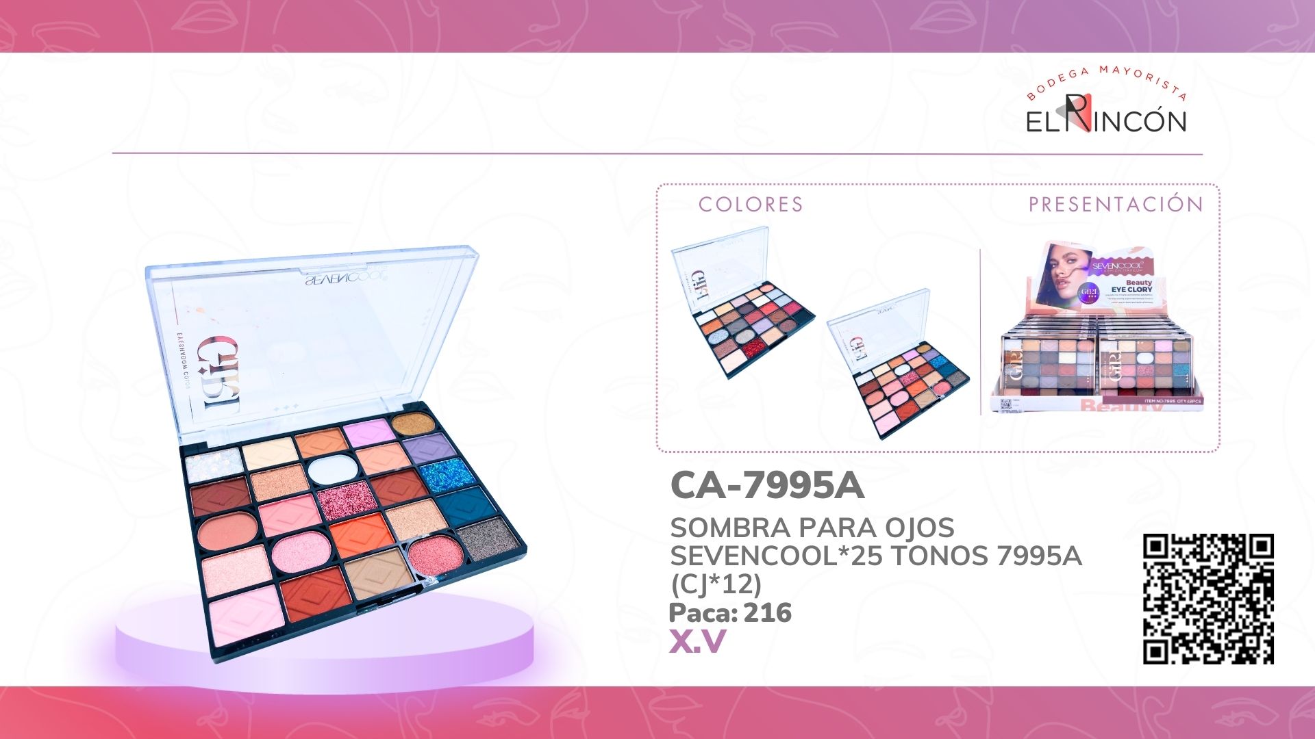 SOMBRA PARA OJOS SEVENCOOL*25 TONOS 7995A (CJ*12)