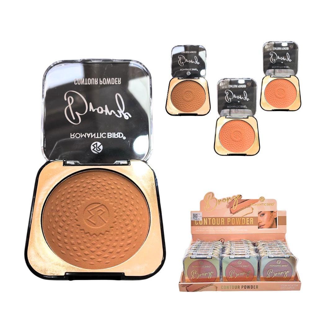 CAJA DE POLVO COMPACTO BRONZE ROMANCTIC BIRD CJ*24 F756
