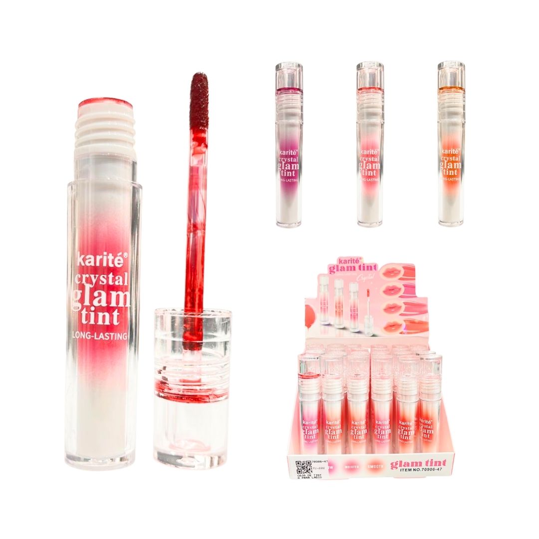 CAJA DE TINTA PARA LABIOS GLAM TINT KARITE*24PCS 70906-47