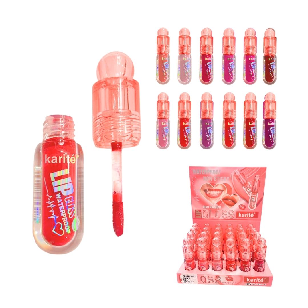 CAJA DE BRILLO LIPGLOSS WATER KARITE *24PCS 70927-47