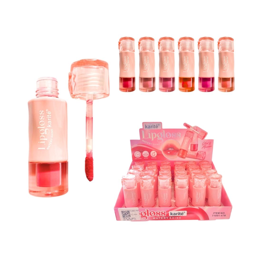 CAJA DE BRILLO VELVET LIPGLOSS KARITE *24PCS 71091-47B
