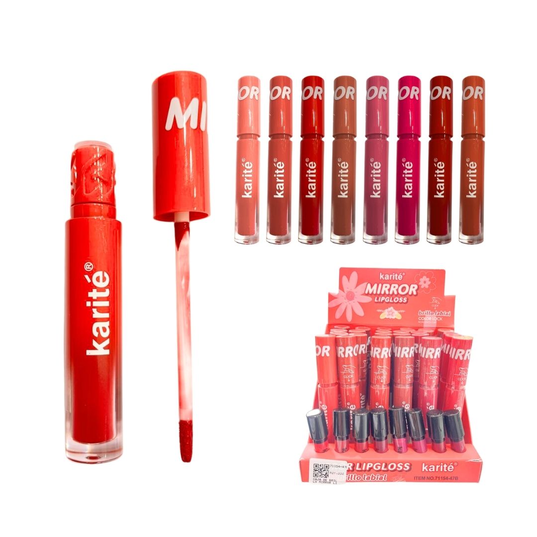 CAJA DE BRILLO MIRROR LIPGLOSS KARITE *24PCS 71154-47B