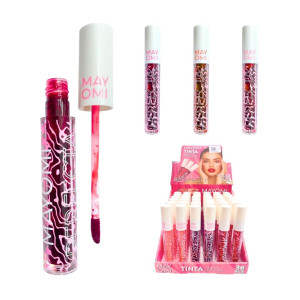 CAJA TINTA PARA LABIOS Y RUBOR MAYOMI 2EN1 *36PCS 7237E