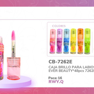 CAJA BRILLO PARA LABIOS EVER BEAUTY*48pcs 7262E