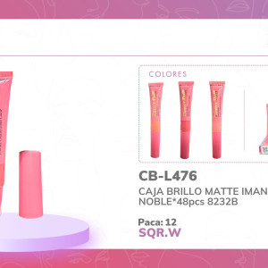 CAJA BRILLO Y RUBOR MATTE IMAN OF NOBLE*48PCS L476