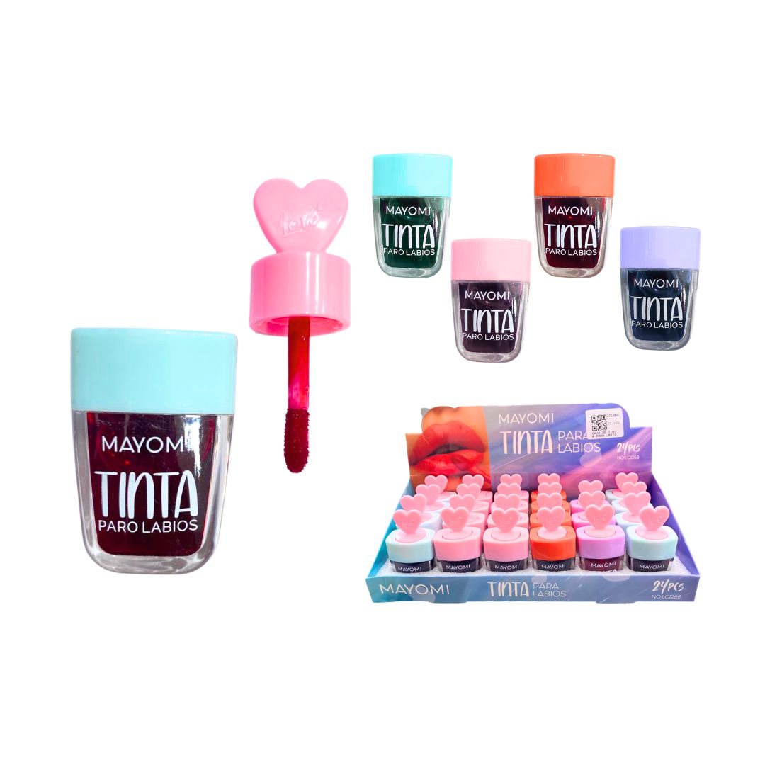CAJA DE TINTA PARA LABIOS PALETA MAYOMI LC1268 (CJ*24)
