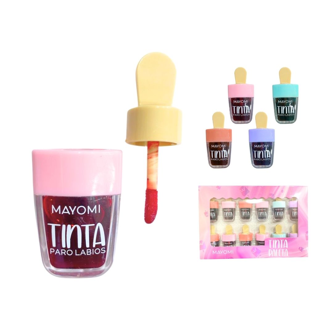 DISPLAY*12 DE TINTA PARA LABIOS PALETA MAYOMI LC835