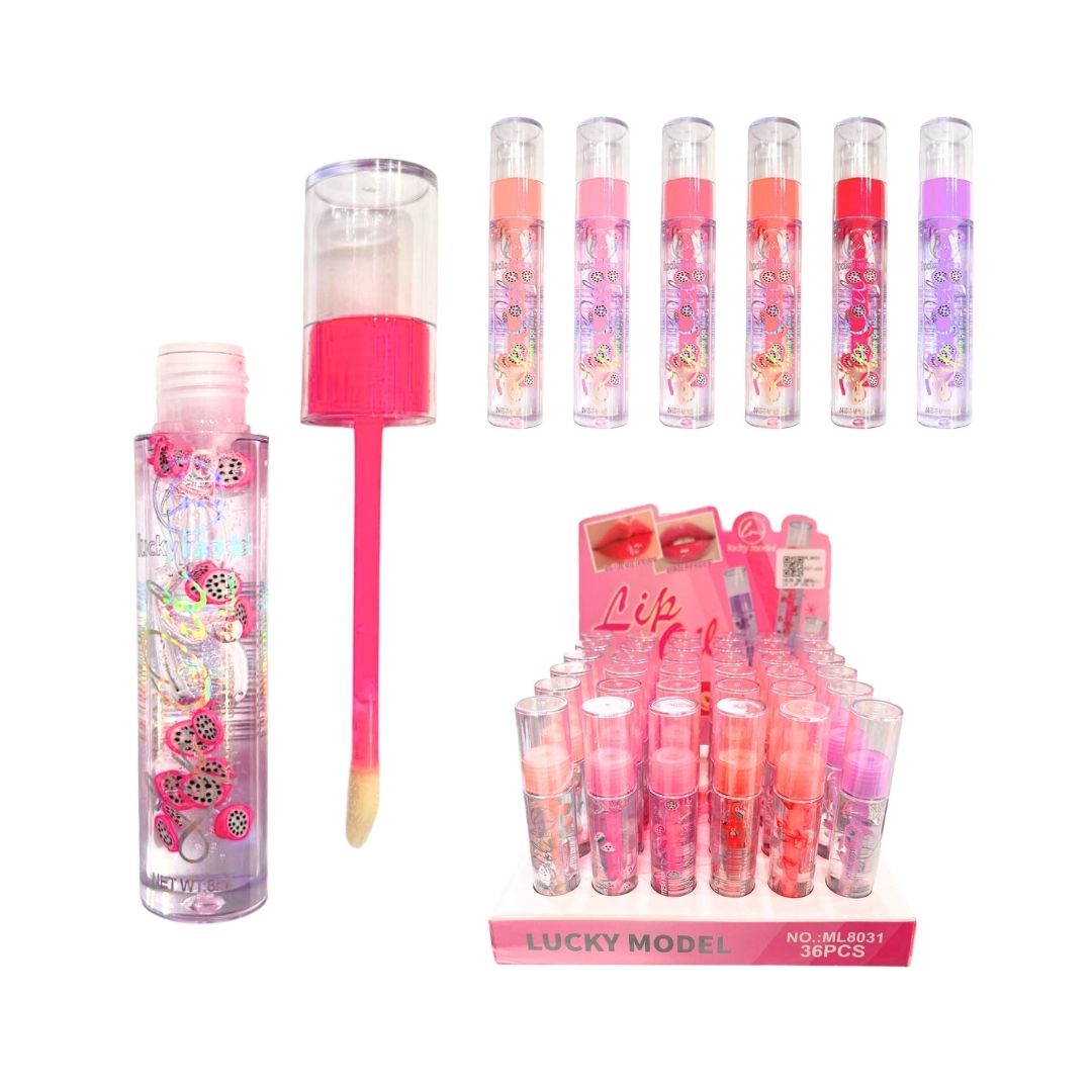 CAJA DE BRILLO LIP OIL LUCKY MODEL CJ*36 ML8031