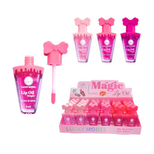 CAJA DE BRILLO MAGICO LIP OIL MOÑITO LUCKY MODEL CJ*24 ML8119A