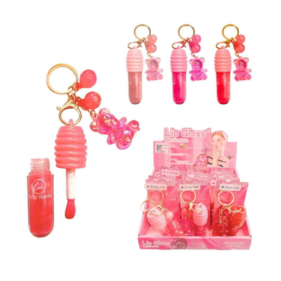 CAJA DE BRILLO LLAVERO OSITO CARTOR INDIVIDUAL LUCKY MODEL CJ*12 ML8179A