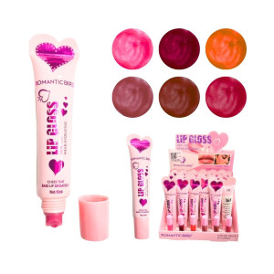 CAJA DE BRILLO CORAZON ROMANTIC BIRD CJ*24 RB379