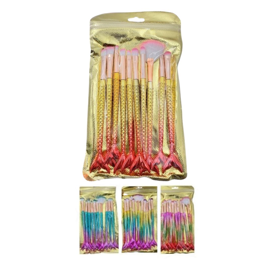 SET DE PINCELES SIRENA*10PCS BMR-3193