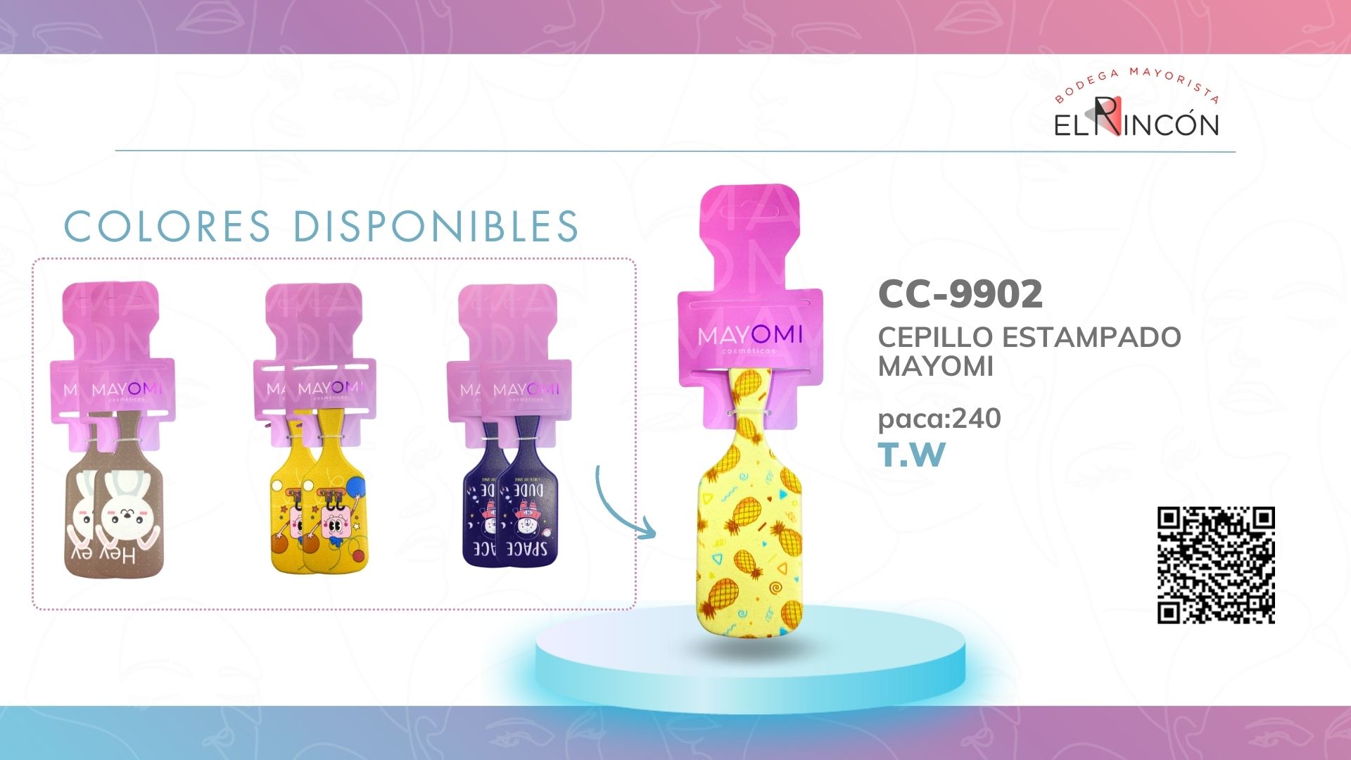 CEPILLO ESTAMPADO MAYOMI 9902