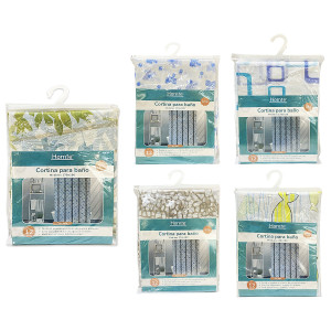 CORTINA DE BAÑO ESTAMPADA TIPO TELA 42G 170*180CM