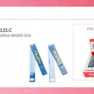 CAJA CORTAUÑAS NEGRO X10 221ZLC