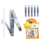 CAJA CORTAUÑAS X12PCS PLATEADO N-0817