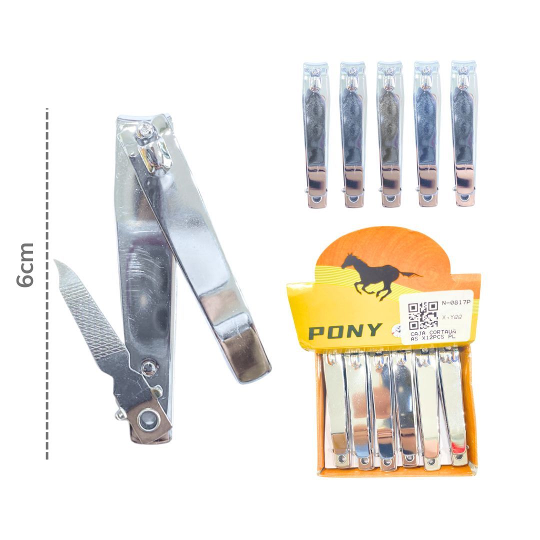 CAJA CORTAUÑAS X12PCS PLATEADO N-0817