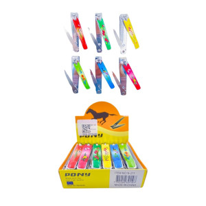 CAJA CORTAUÑAS X12PCS ESTAMPADO PONY N-211